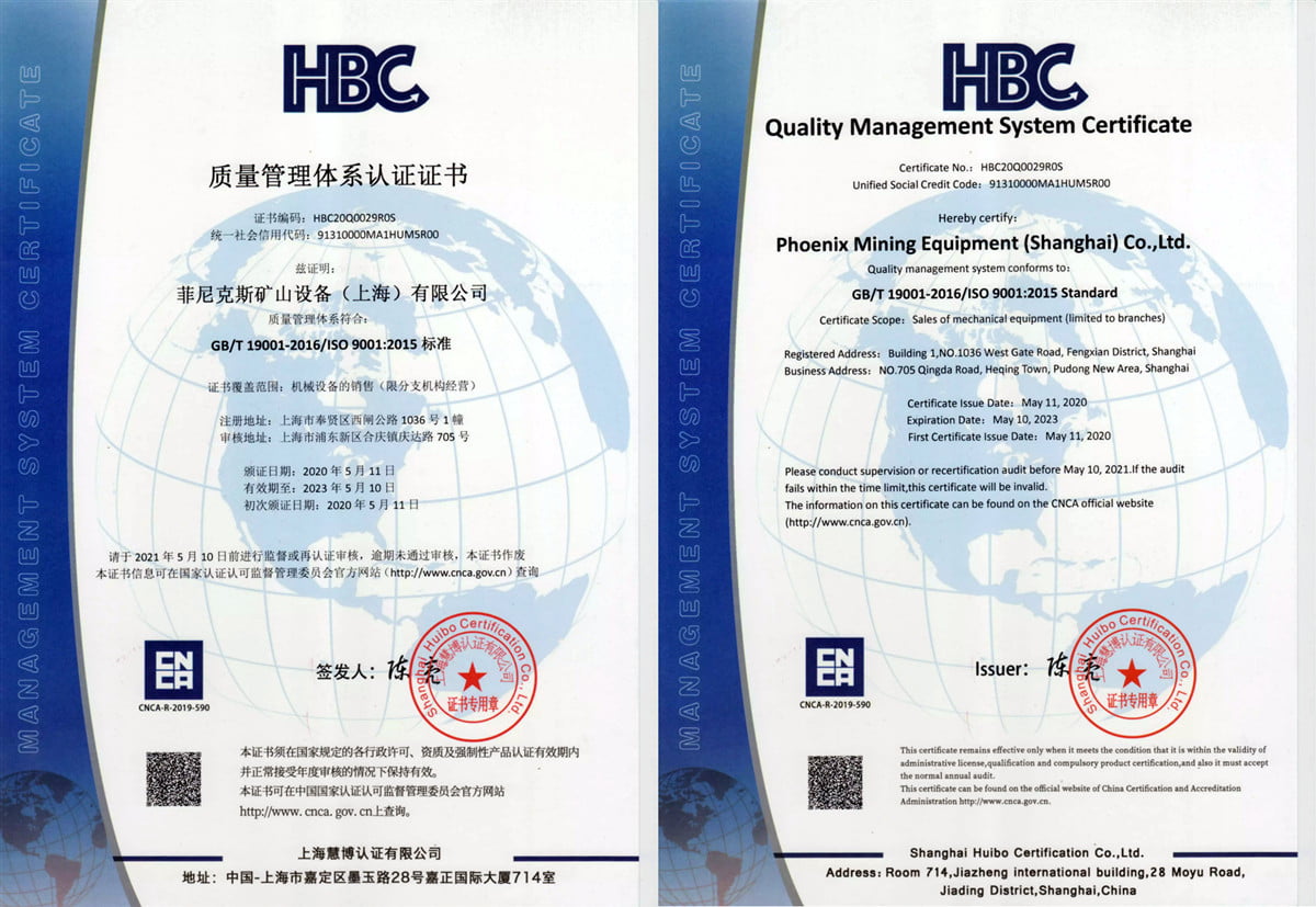 ISO9001 international quality system certification